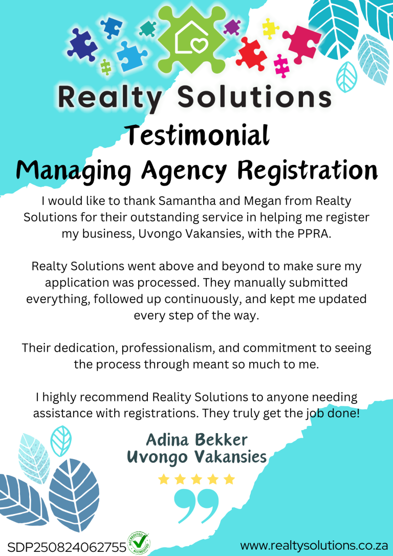 Adina Bekker - Managing Agency Registration Testimonial