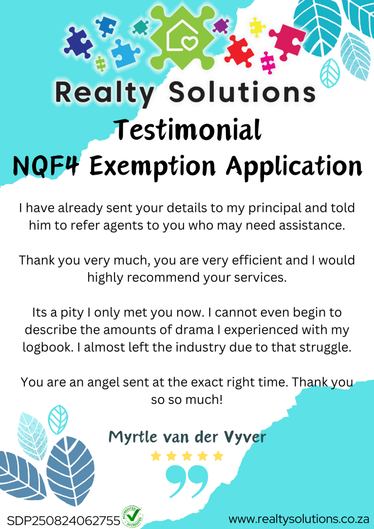 M. van der Vyver - Testimonial