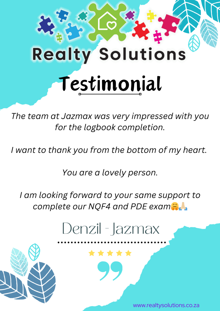 Testimonial - Denzil Jazmax Durban