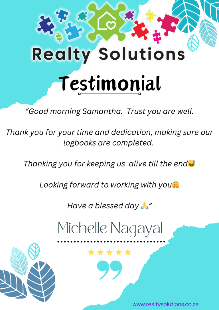 Testimonial - Michelle Nagayal Jazmax Durban