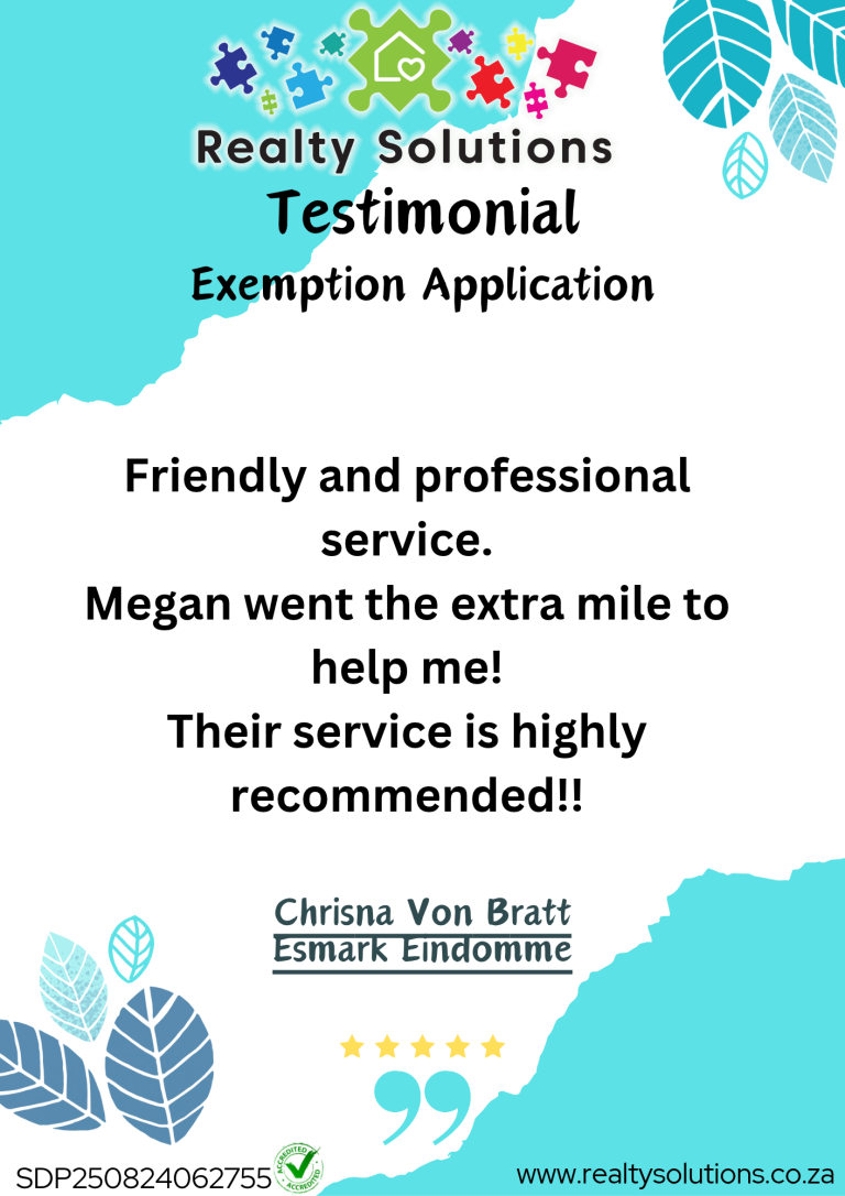 Testimonial - Chrisna Von Bratt - Exemption Application